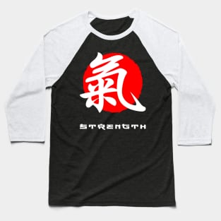 Strength Japan quote Japanese kanji words character symbol 208 Baseball T-Shirt